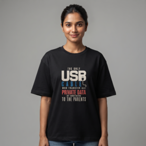 The Only USB Cable Sister Oversized T-Shirt