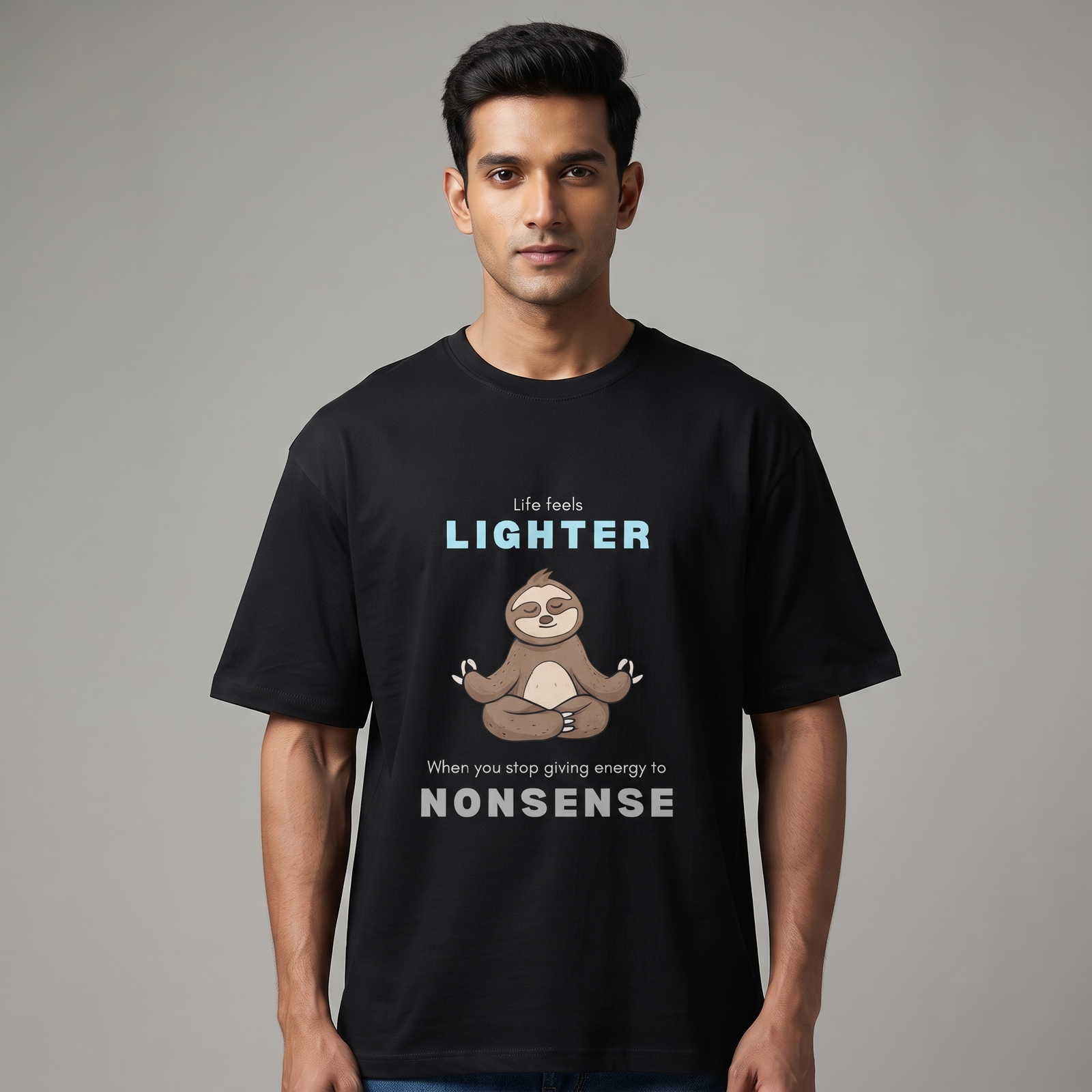 Life Feels Lighter When... Unisex Oversized T-Shirt