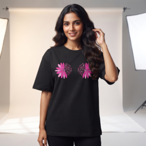Female Flower Unisex Oversized T-Shirt