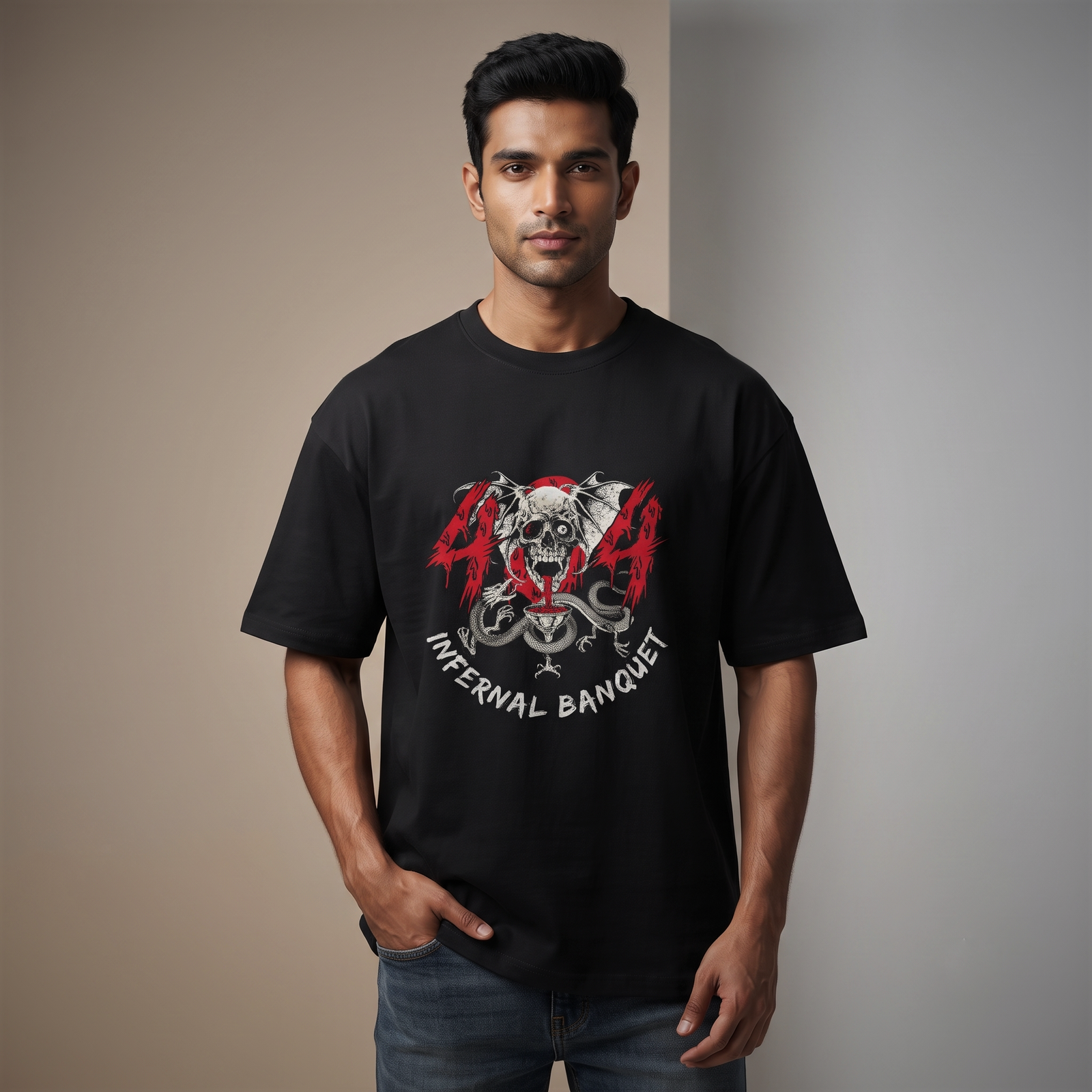404 Infernal Banquet Unisex Oversized T-Shirt