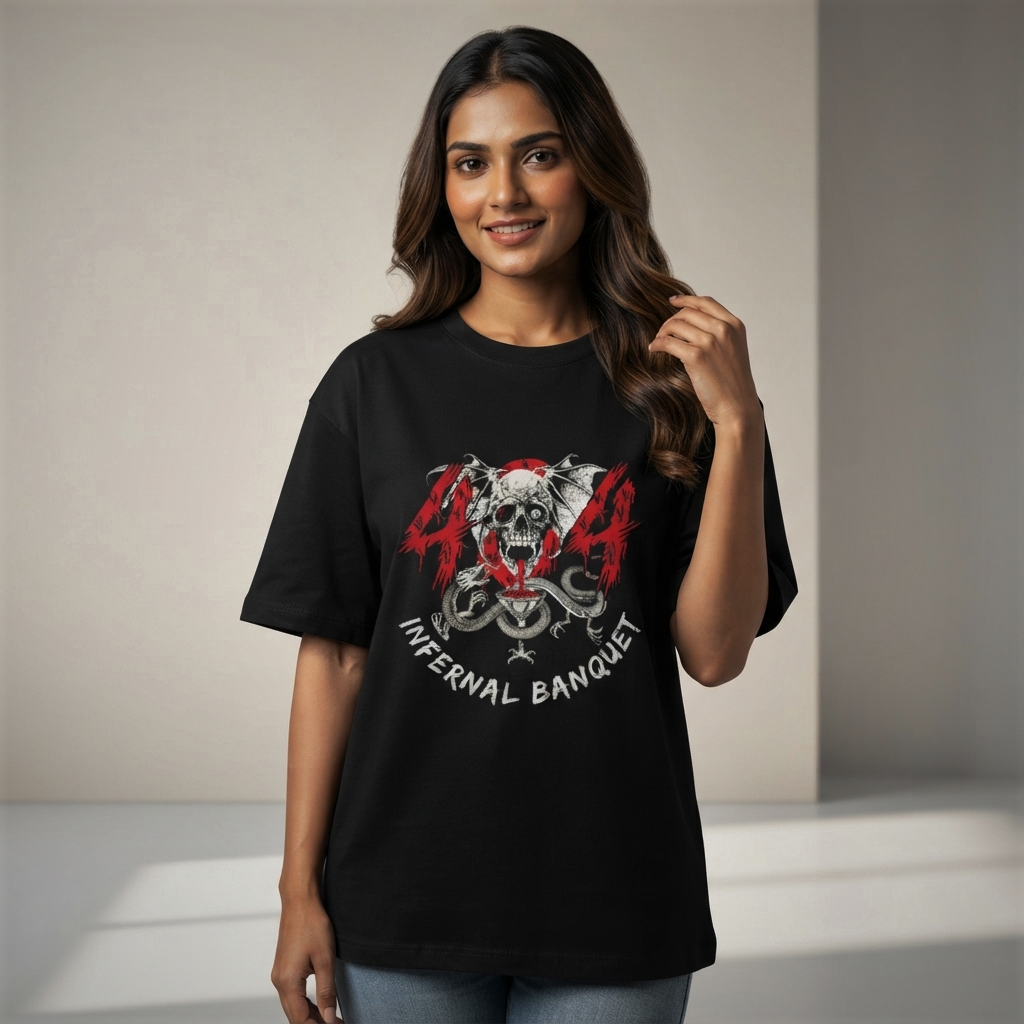 404 Infernal Banquet Unisex Oversized T-Shirt