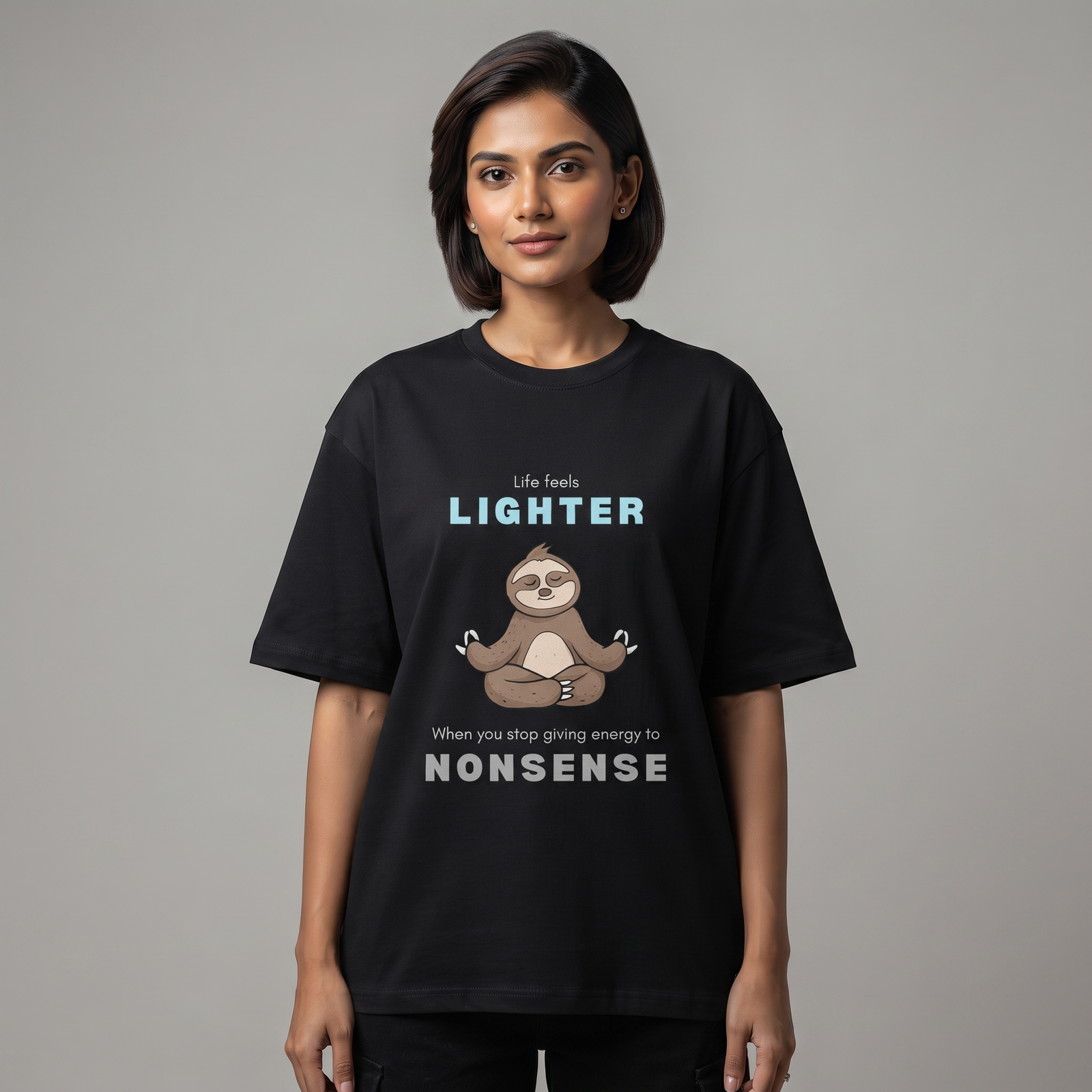 Life Feels Lighter When... Unisex Oversized T-Shirt