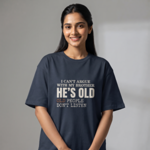 Raksha Bandhan T-Shirt, Funny Sister T-Shirt, Brother Sister T-Shirt, Rakhi Gift T-Shirt, Unisex Oversized T-Shirt